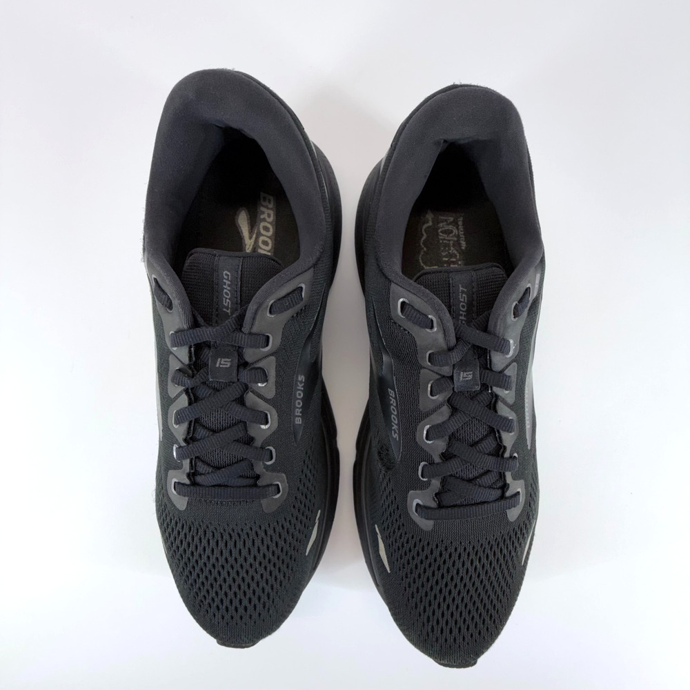 Brooks Ghost 15 Women Sz 10.5 Black Sneakers Wide 2E Lace Up 1103932E020 Running - Picture 3 of 12
